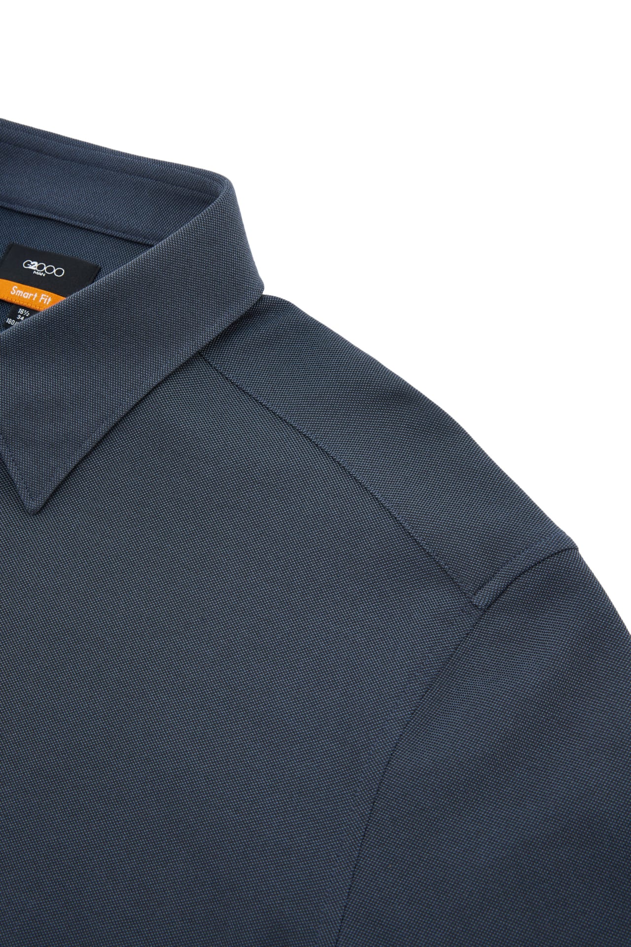 Easy Iron Cotton Knit Smart Fit Long Sleeve Shirt