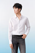 Non-Iron Cotton Dobby Textured Regular Fit Long Sleeve Shirt