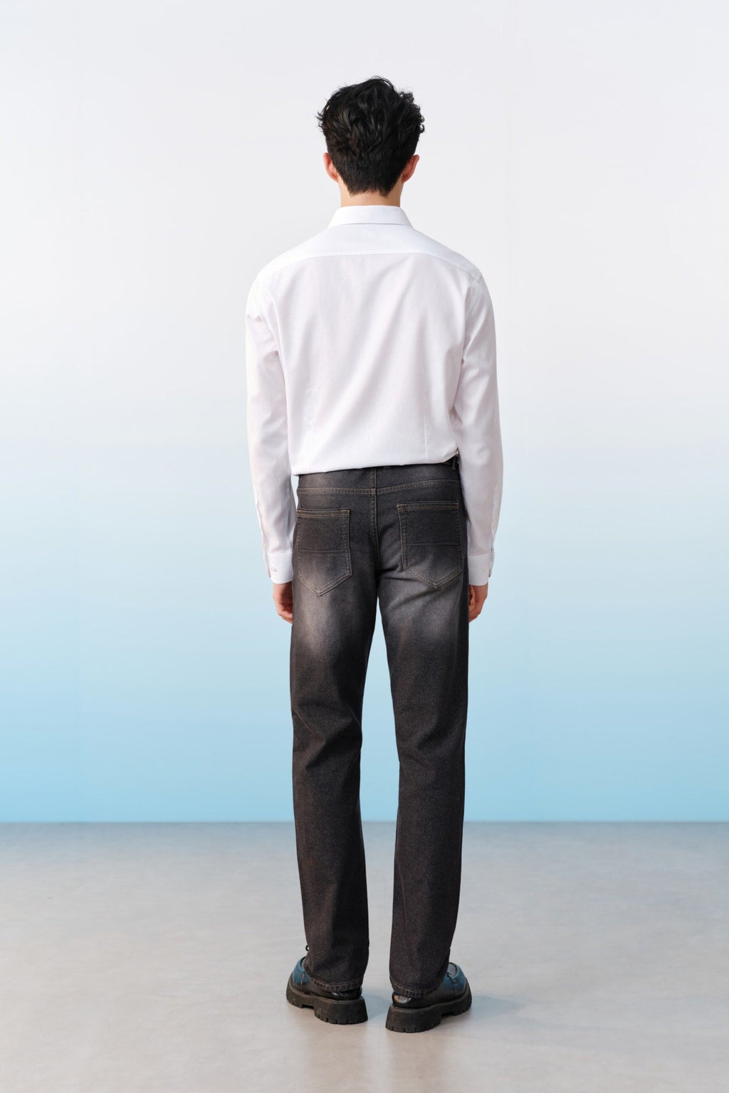 Non-Iron Cotton Dobby Textured Regular Fit Long Sleeve Shirt