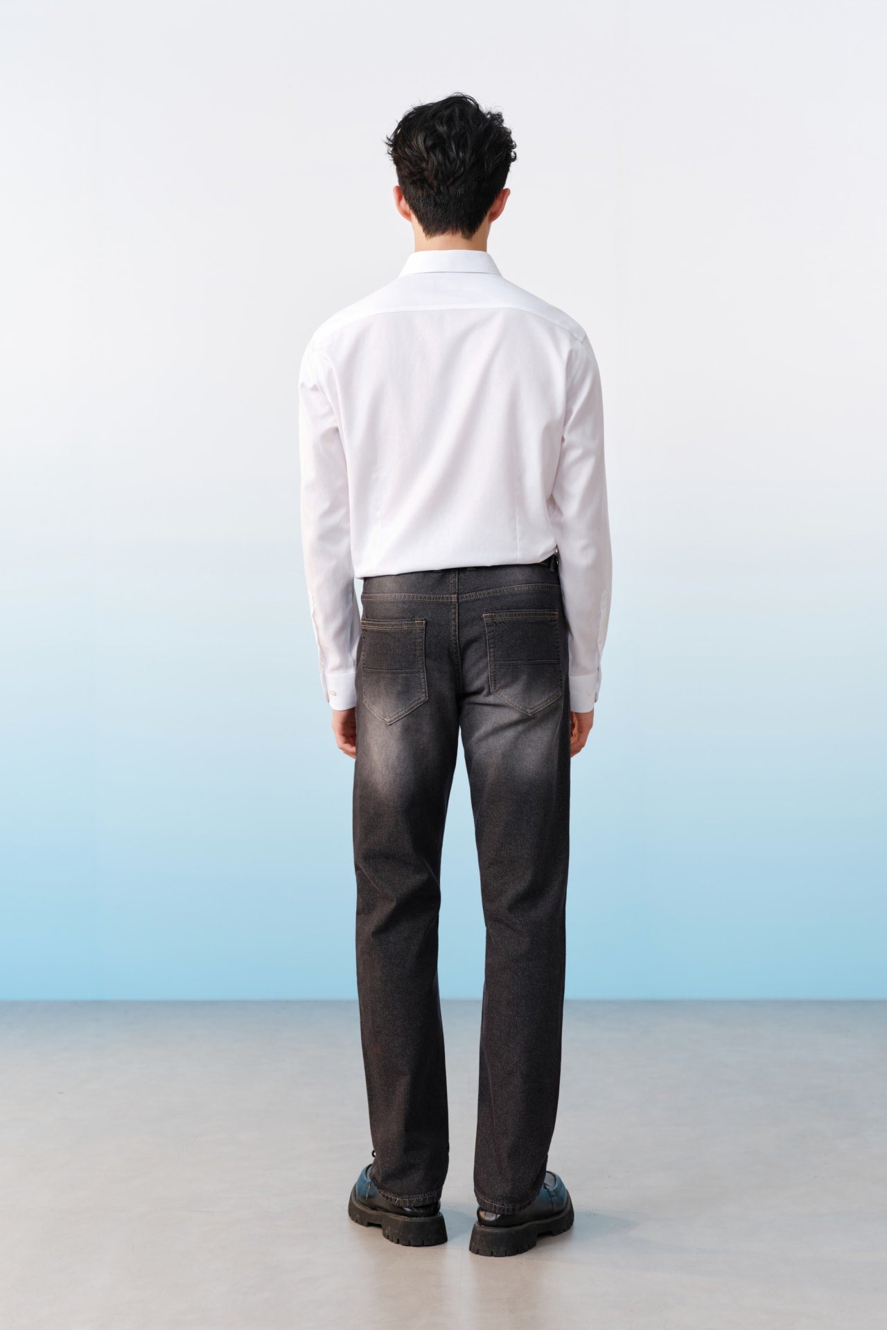 Non-Iron Cotton Dobby Textured Regular Fit Long Sleeve Shirt
