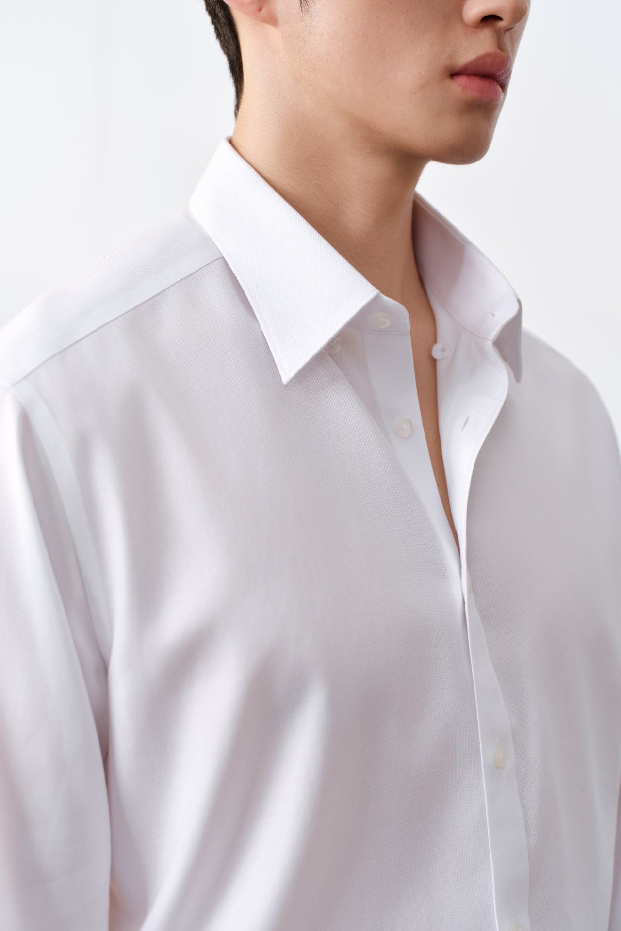 Non-Iron Cotton Dobby Textured Regular Fit Long Sleeve Shirt