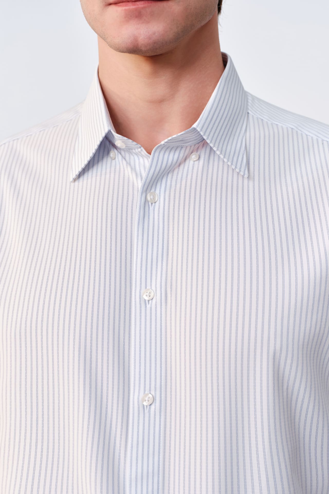 Non-Iron Dry Stretch Stripe Smart Fit Long Sleeve Shirt