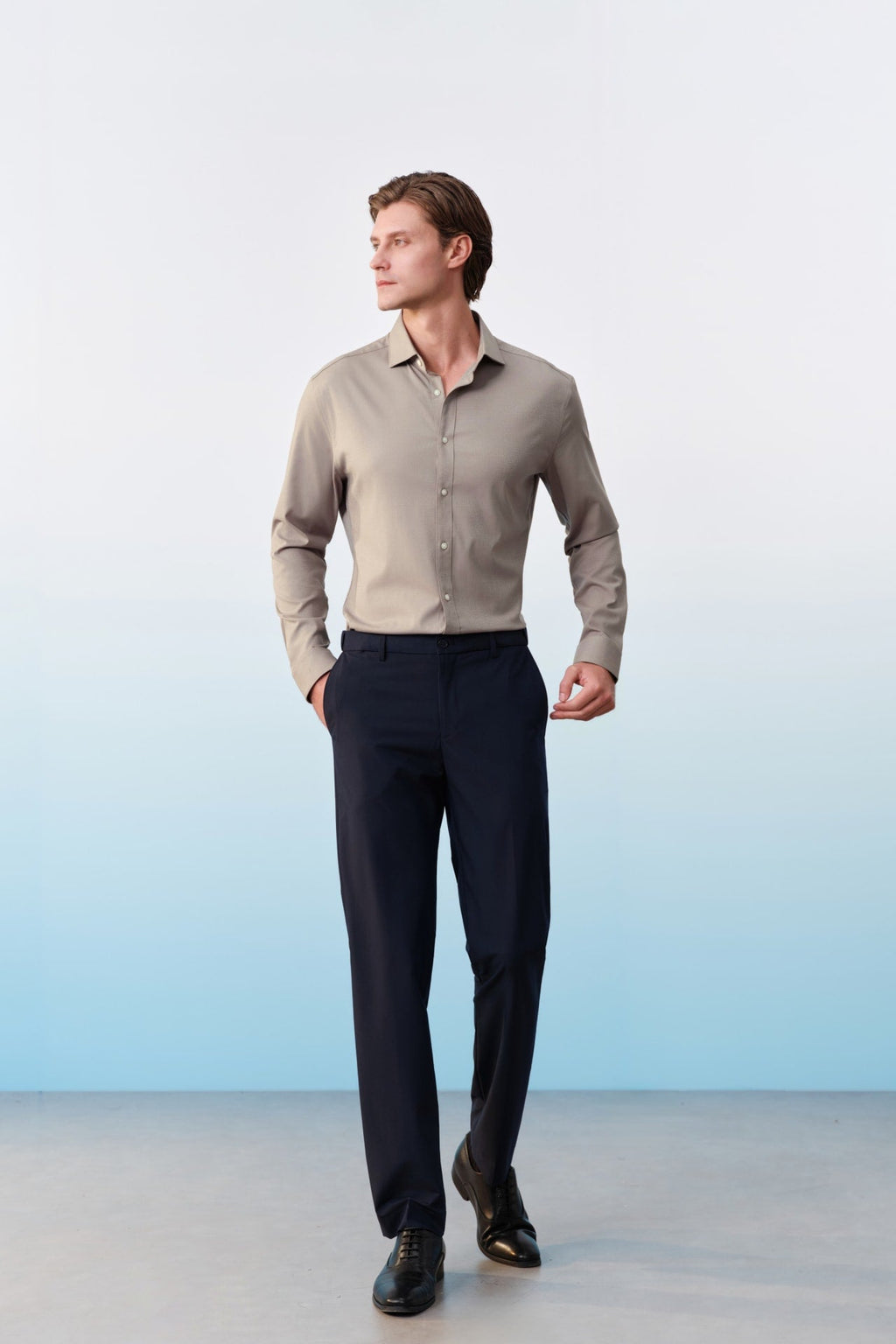 Multi-Way Stretch Cool Touch Plain Weave Slim Fit Suit Pants