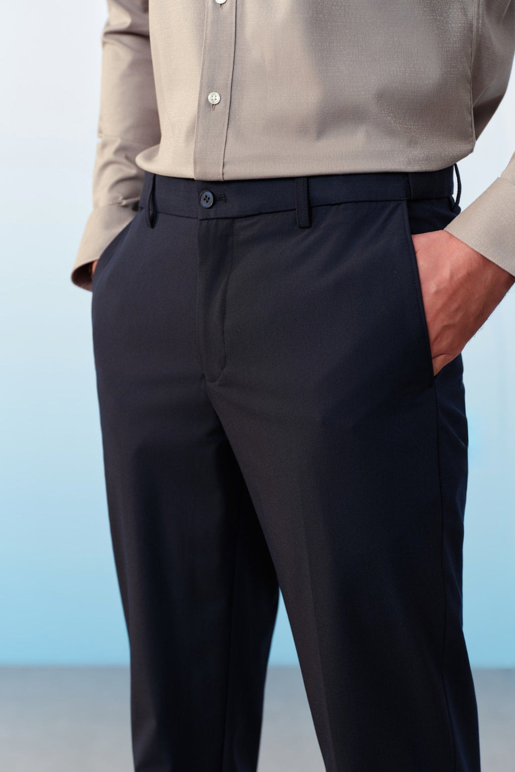 Multi-Way Stretch Cool Touch Plain Weave Slim Fit Suit Pants