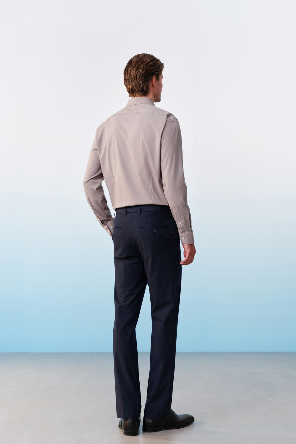Multi-Way Stretch Cool Touch Plain Weave Smart Fit Suit Pants With Elastic Waistband