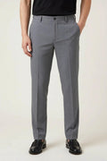 Wool Blend Plain Weave Smart Fit Suit Pants