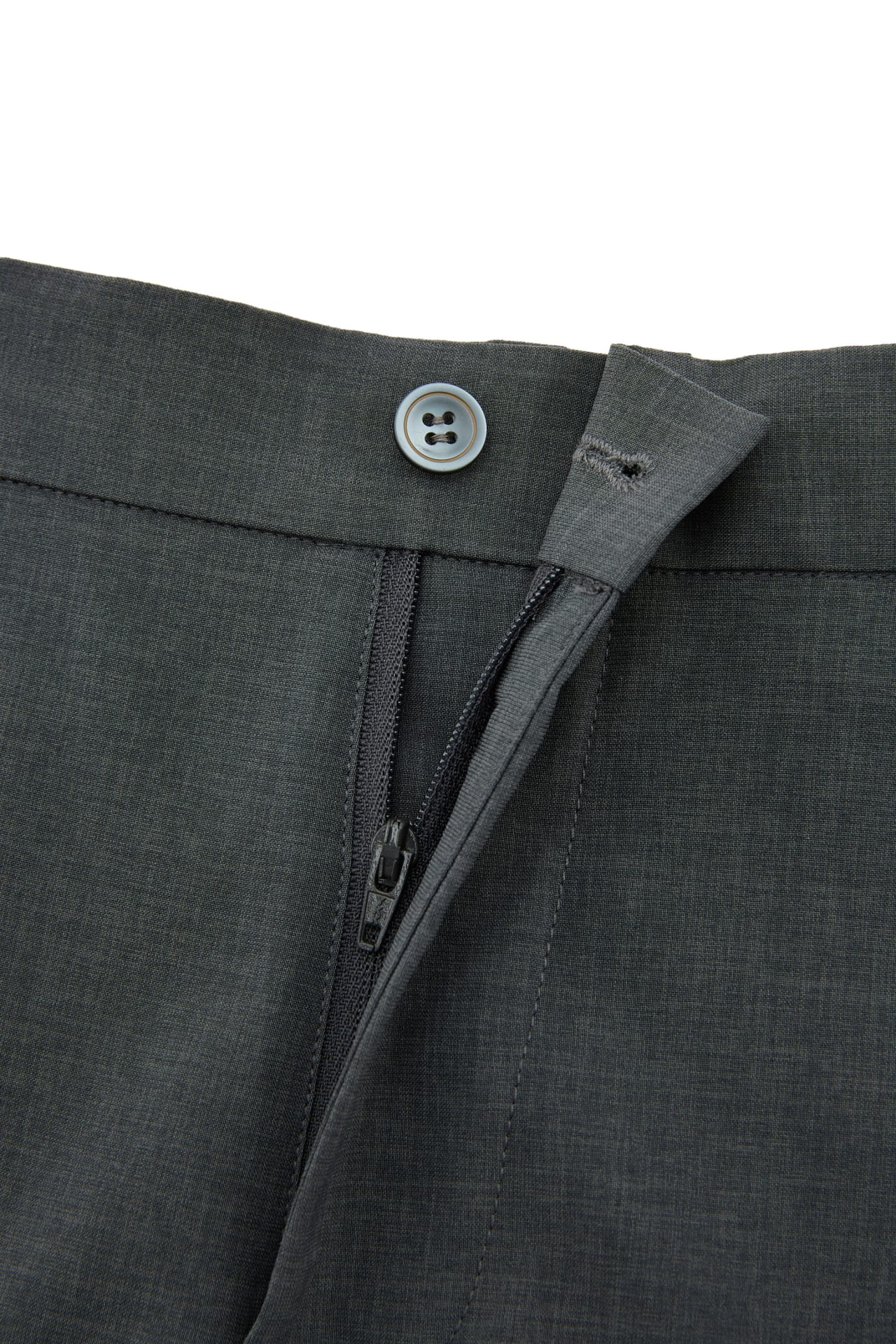 Three-Proof Finish Plain Weave Regular Fit Suit Pants