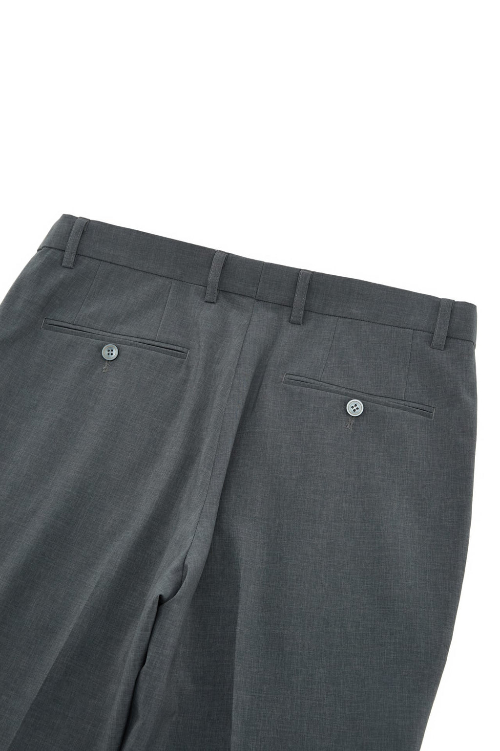 Three-Proof Finish Plain Weave Regular Fit Suit Pants
