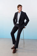 Three-Proof Finish Plain Weave Slim Fit Suit Pants
