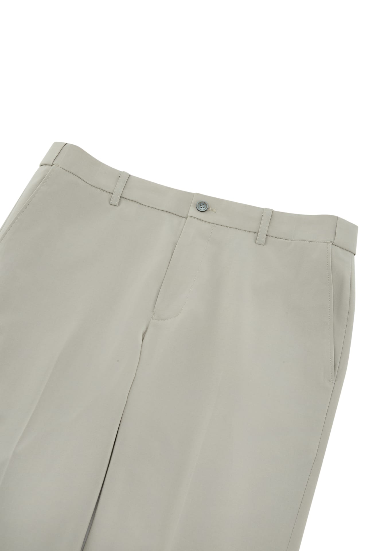 Three-Proof Finish Plain Weave Smart Fit Suit Pants With Elastic Waistband