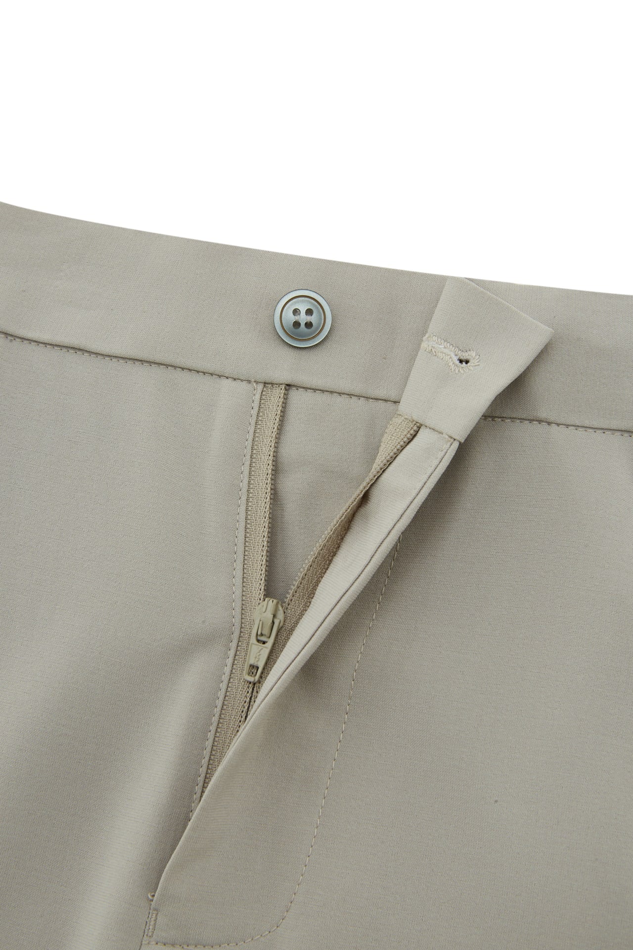 Three-Proof Finish Plain Weave Smart Fit Suit Pants With Elastic Waistband
