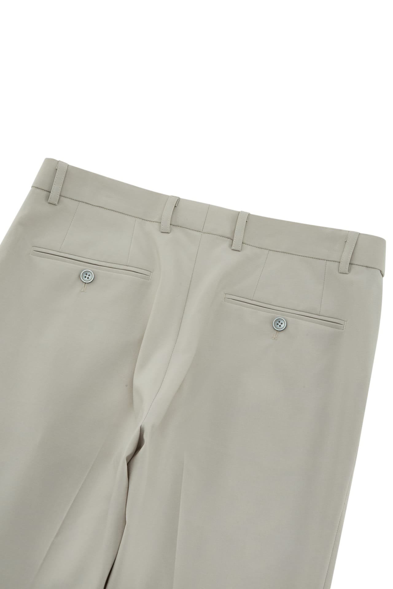 Three-Proof Finish Plain Weave Smart Fit Suit Pants With Elastic Waistband