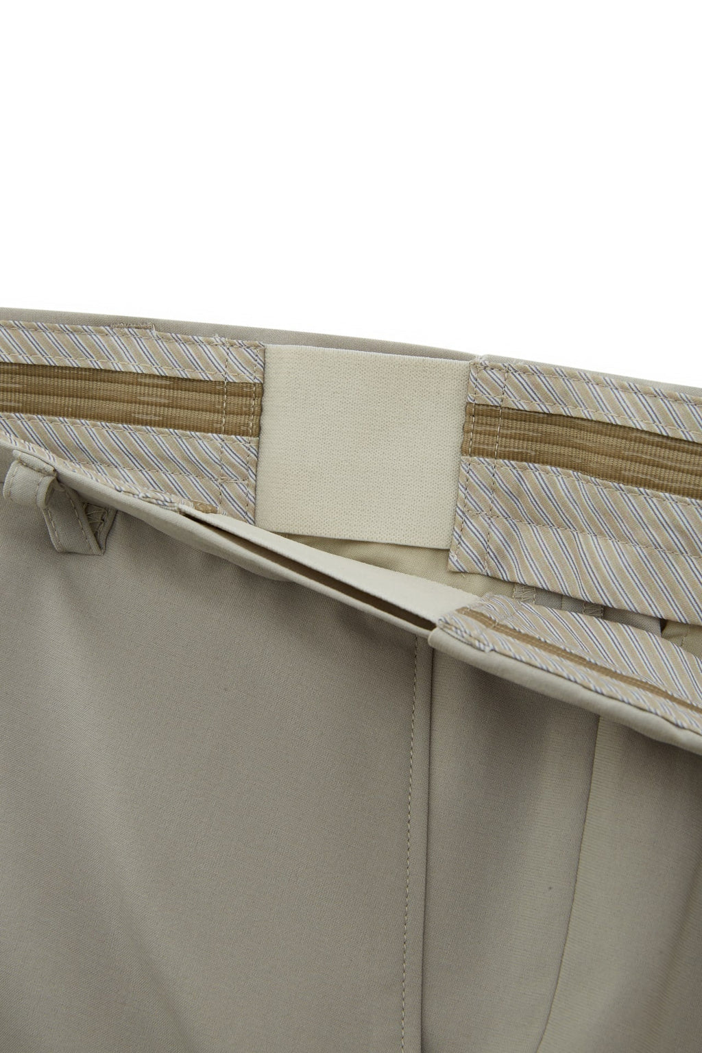 Three-Proof Finish Plain Weave Smart Fit Suit Pants With Elastic Waistband