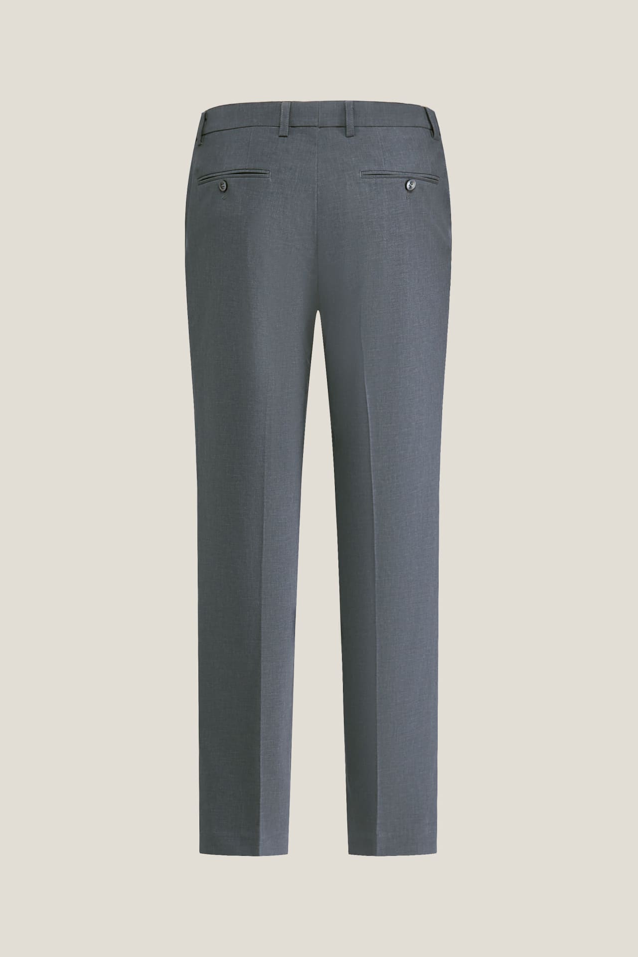 Three-Proof Finish Plain Weave Smart Fit Suit Pants With Elastic Waistband