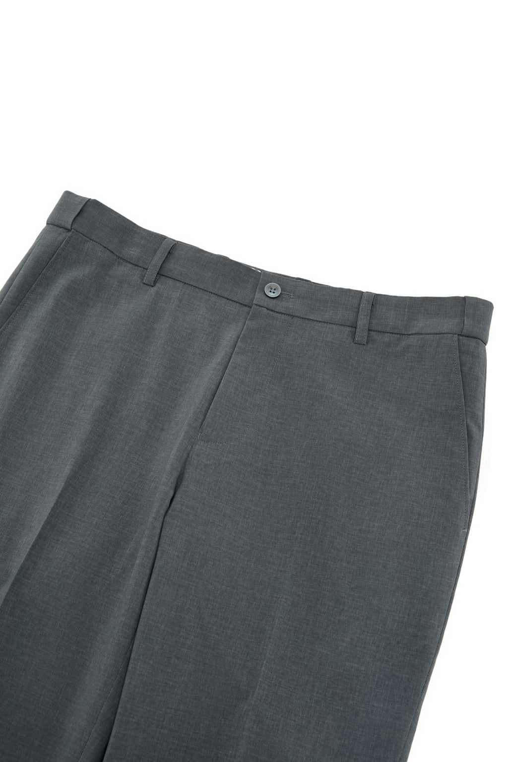 Three-Proof Finish Plain Weave Smart Fit Suit Pants With Elastic Waistband