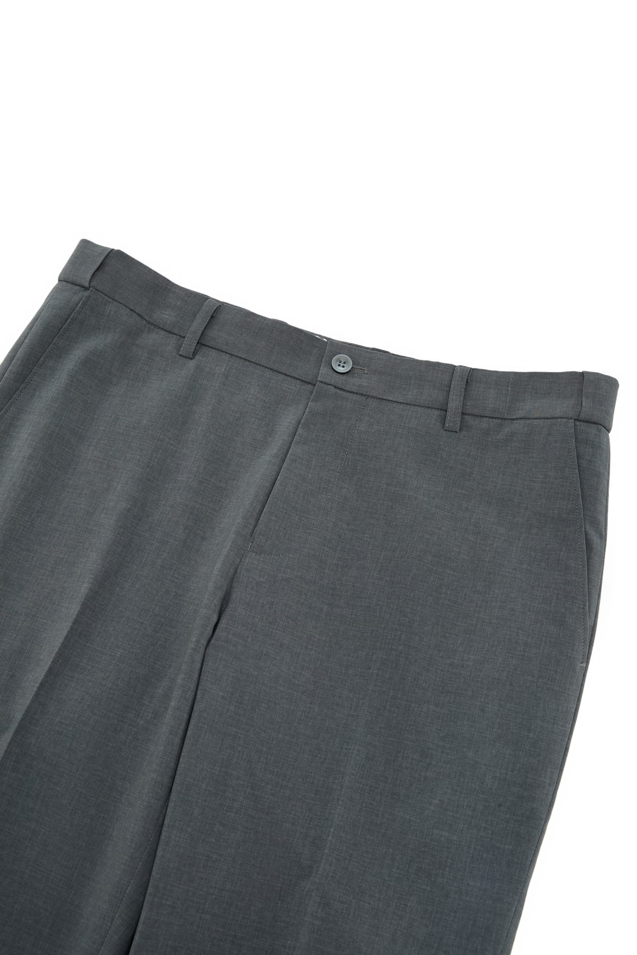 Three-Proof Finish Plain Weave Smart Fit Suit Pants With Elastic Waistband