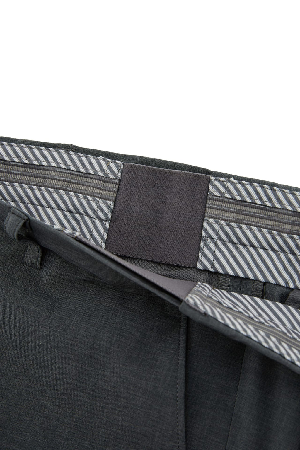 Three-Proof Finish Plain Weave Smart Fit Suit Pants With Elastic Waistband