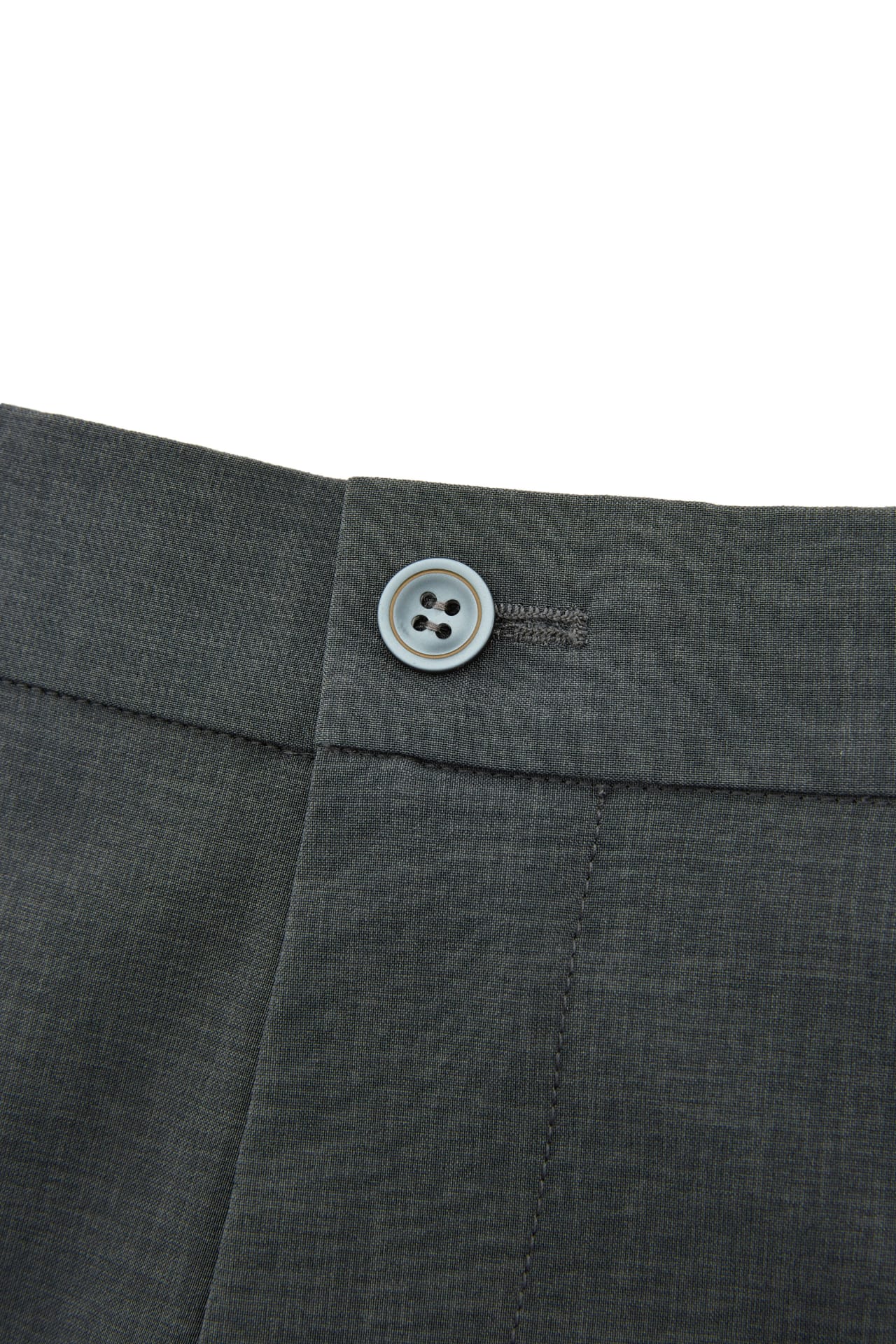 Three-Proof Finish Plain Weave Smart Fit Suit Pants With Elastic Waistband