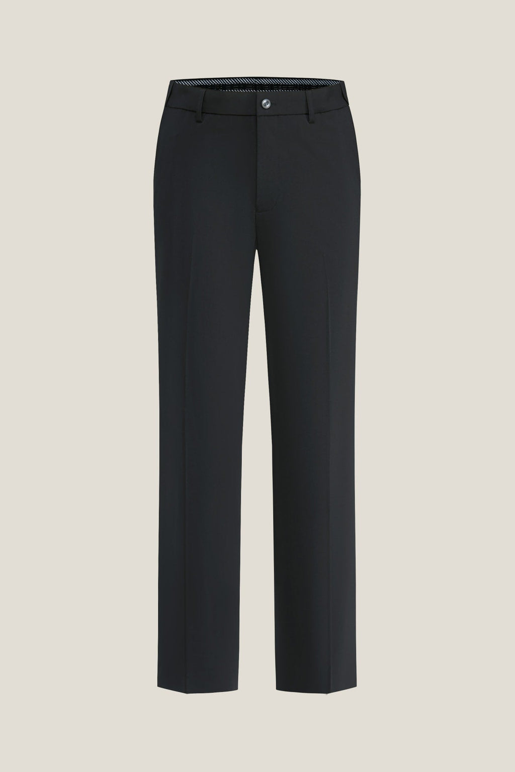Three-Proof Finish Plain Weave Smart Fit Suit Pants With Elastic Waistband
