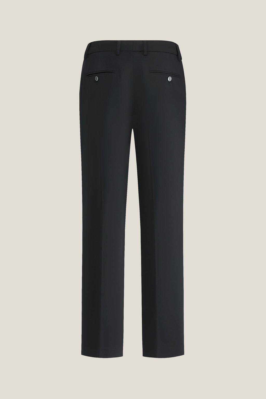 Three-Proof Finish Plain Weave Smart Fit Suit Pants With Elastic Waistband