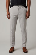 Multi-Way Stretch Linen Lyocell Blend Plain Weave Slim Fit Suit Pants