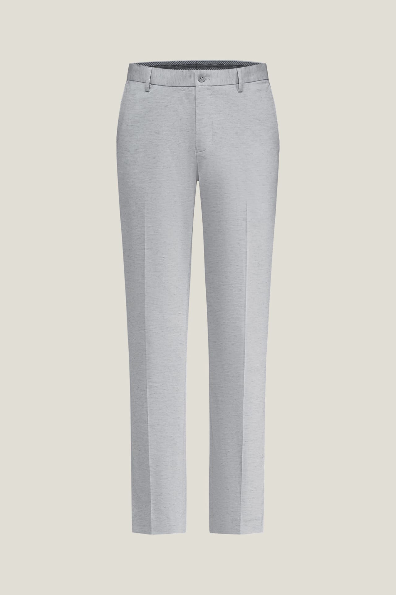 Multi-Way Stretch Linen Lyocell Blend Plain Weave Slim Fit Suit Pants