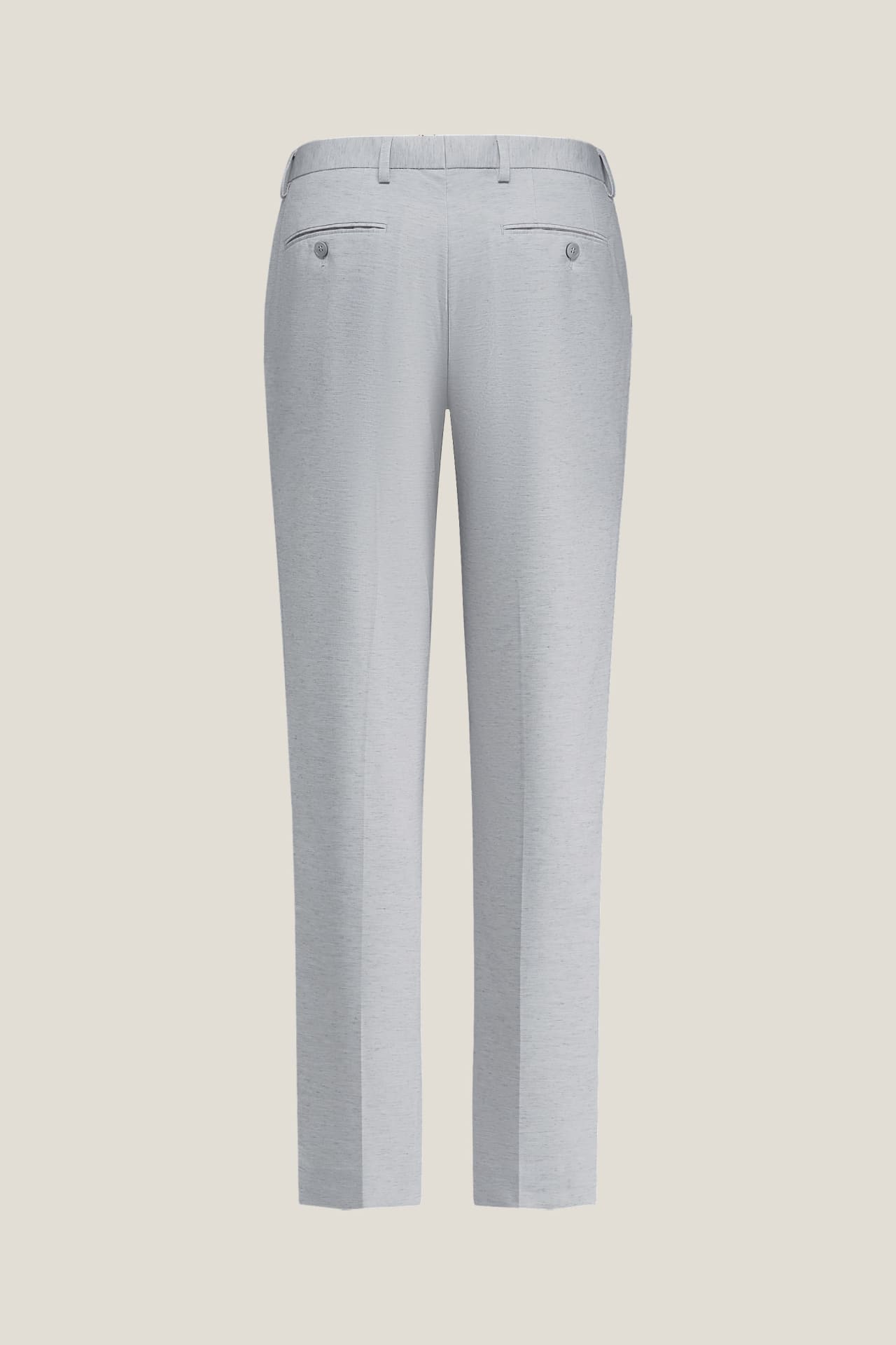 Multi-Way Stretch Linen Lyocell Blend Plain Weave Slim Fit Suit Pants