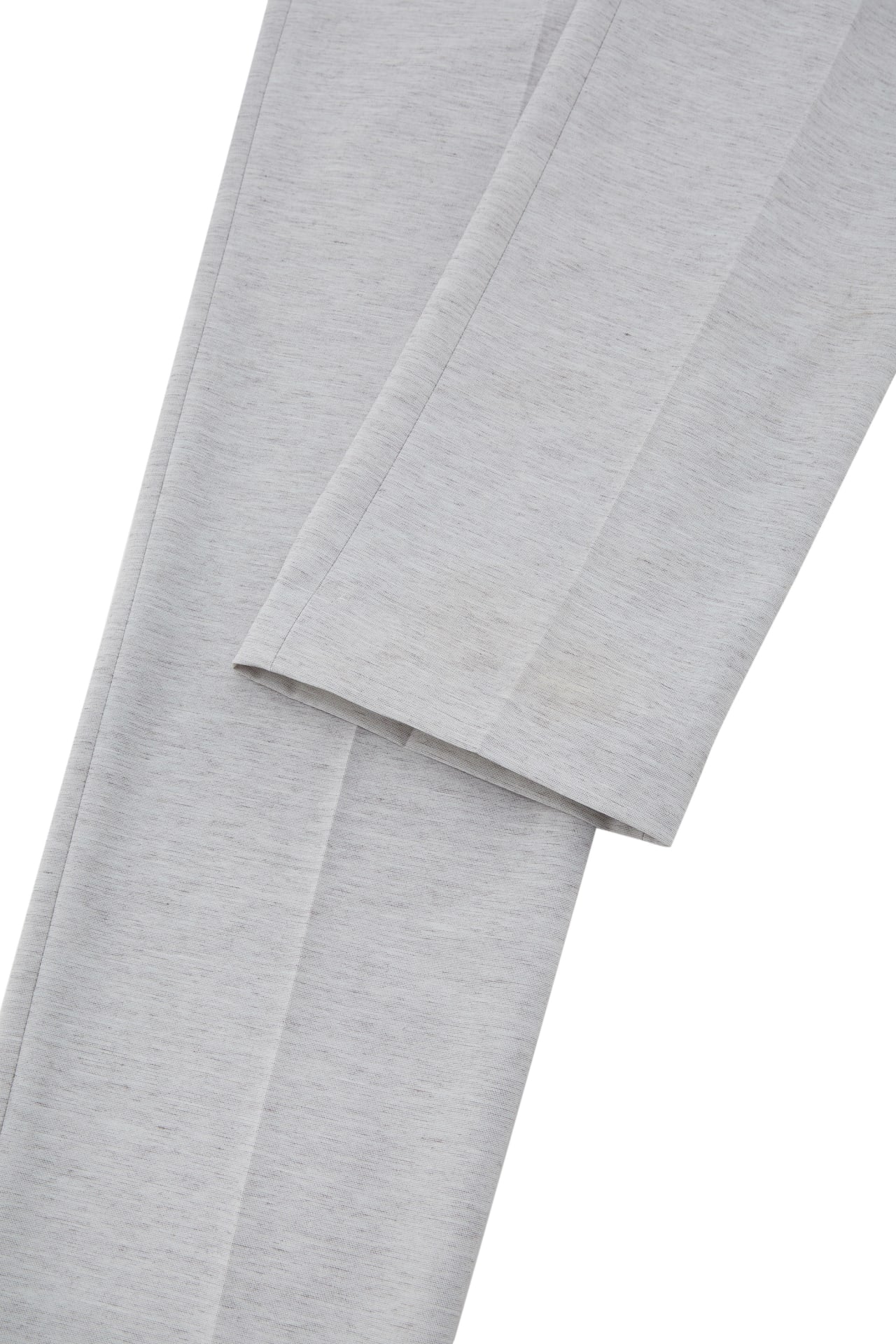 Multi-Way Stretch Linen Lyocell Blend Plain Weave Slim Fit Suit Pants
