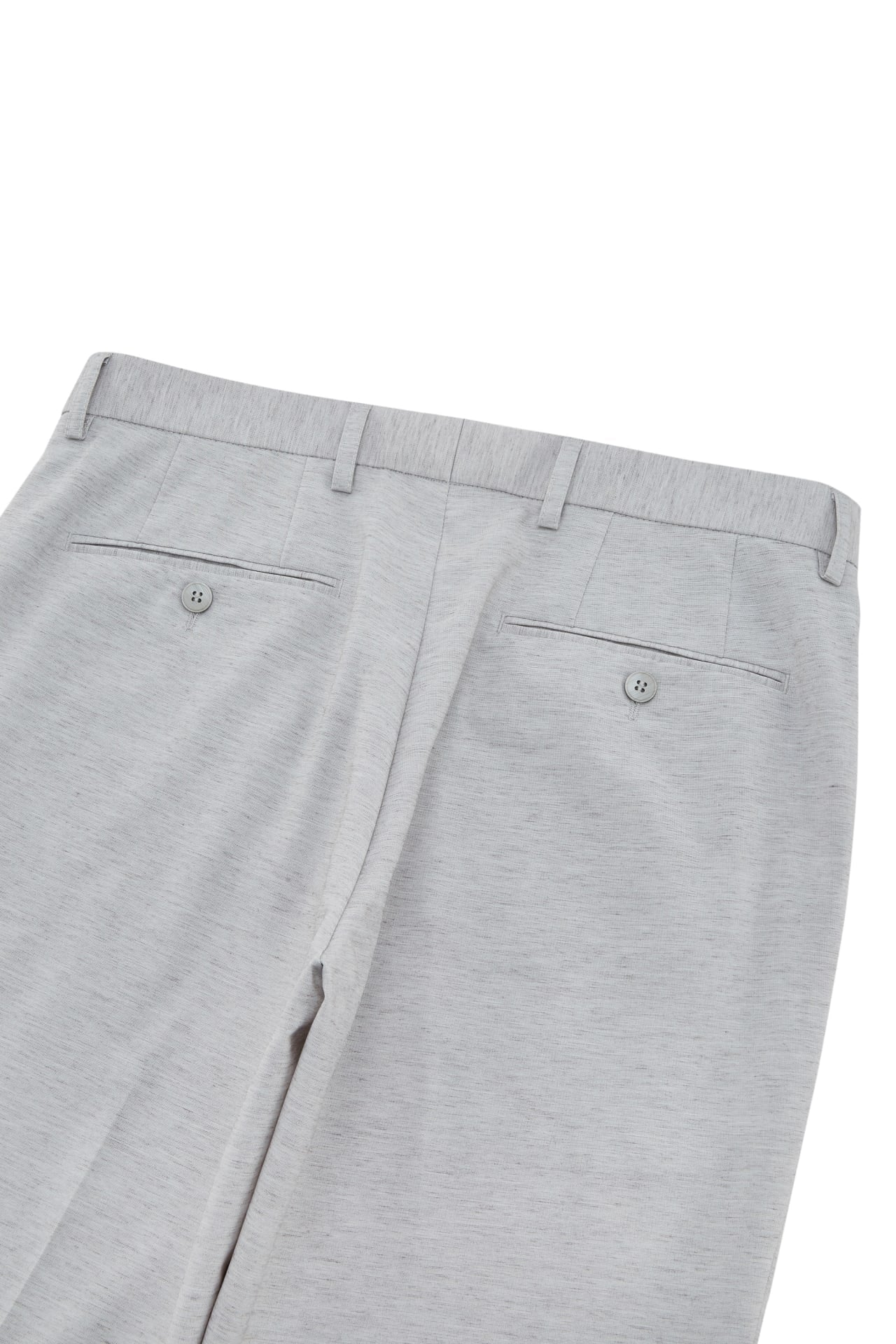 Multi-Way Stretch Linen Lyocell Blend Plain Weave Slim Fit Suit Pants