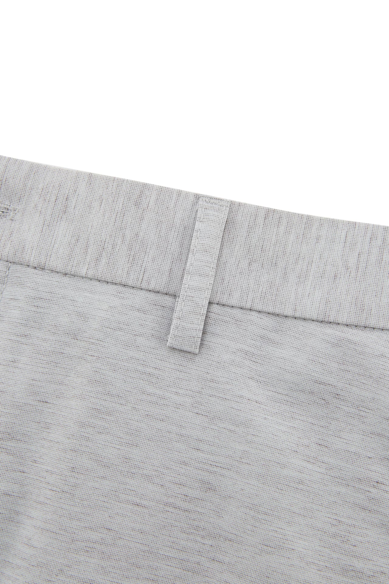 Multi-Way Stretch Linen Lyocell Blend Plain Weave Slim Fit Suit Pants