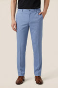 Cotton Blend Stretch Textured Smart Fit Suit Pants