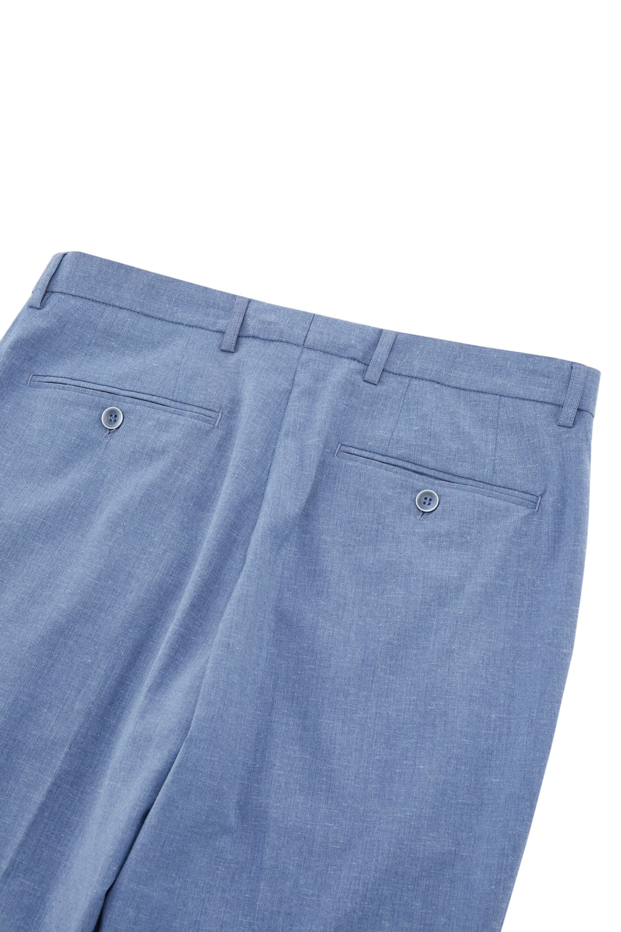 Cotton Blend Stretch Textured Smart Fit Suit Pants