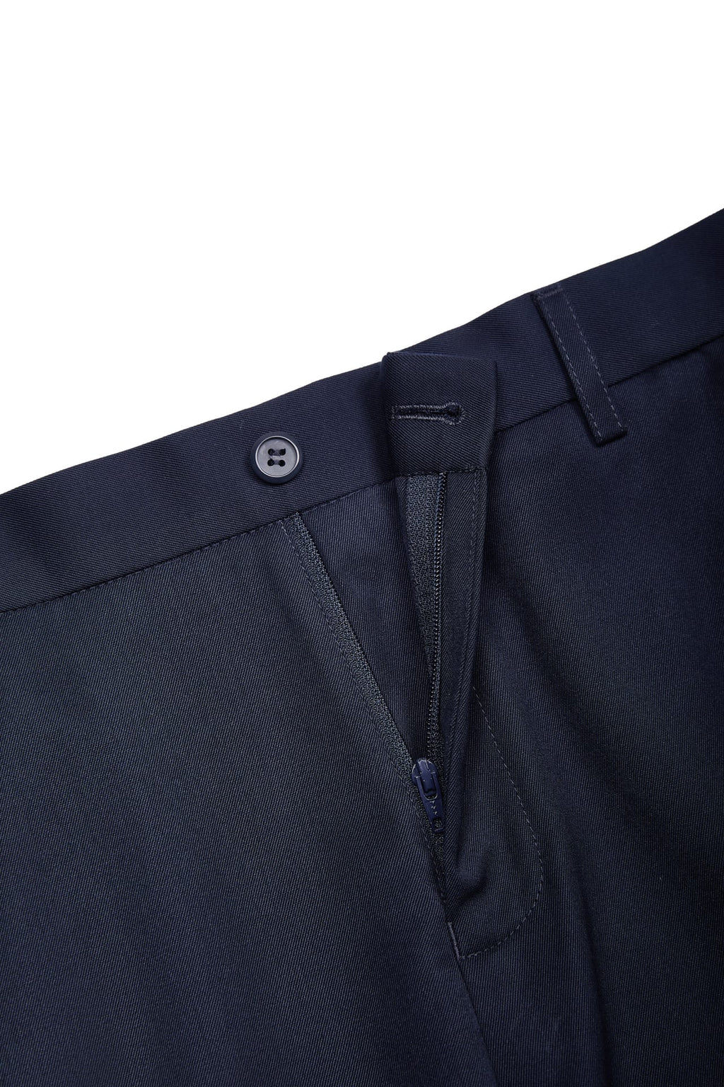 Quick Dry Wicking Poly Blend Twill Smart Fit Suit Pants With Elastic Waistband