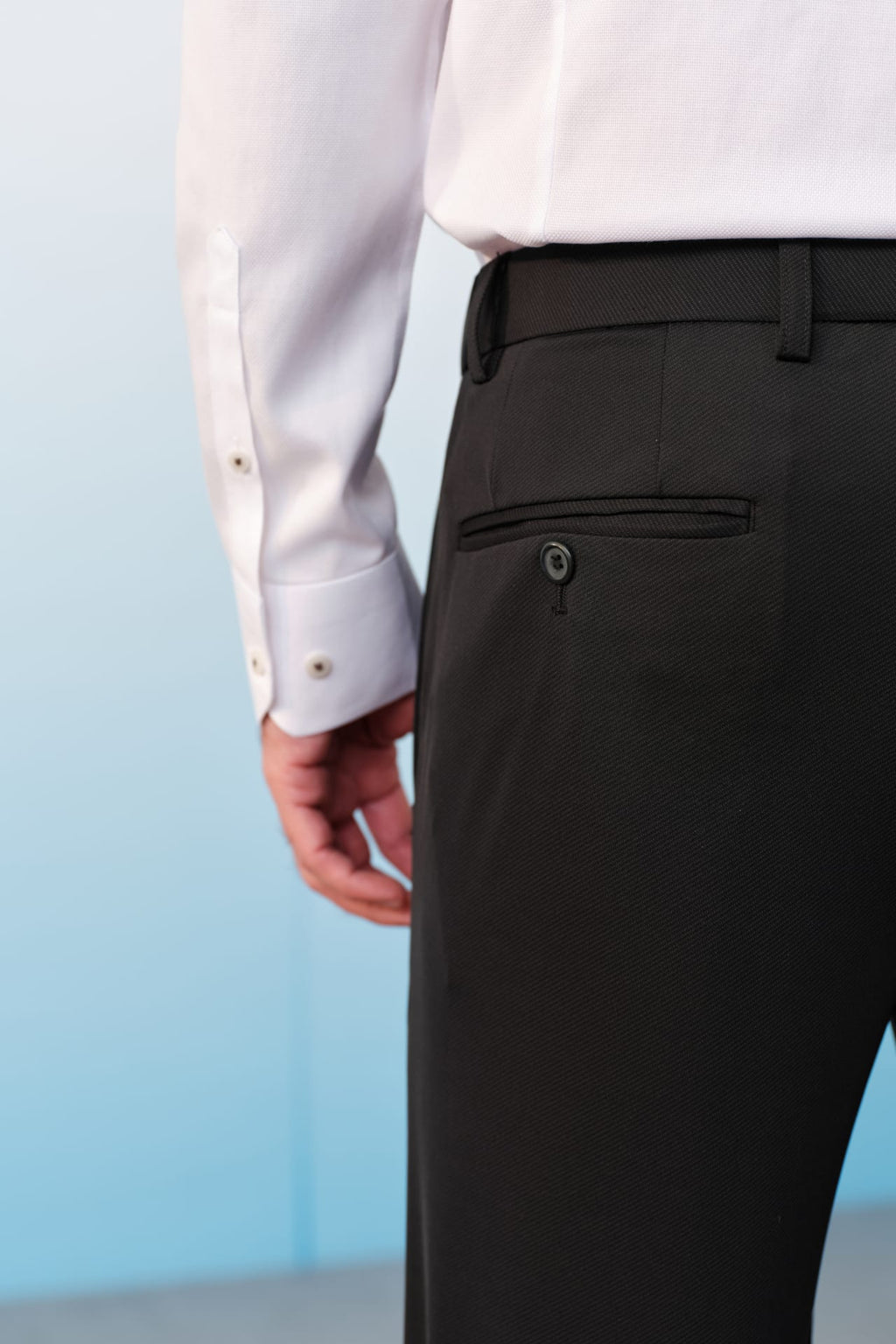 Cool Touch Nylon Stretch Knit Print Smart Fit Suit Pants With Elastic Waistband