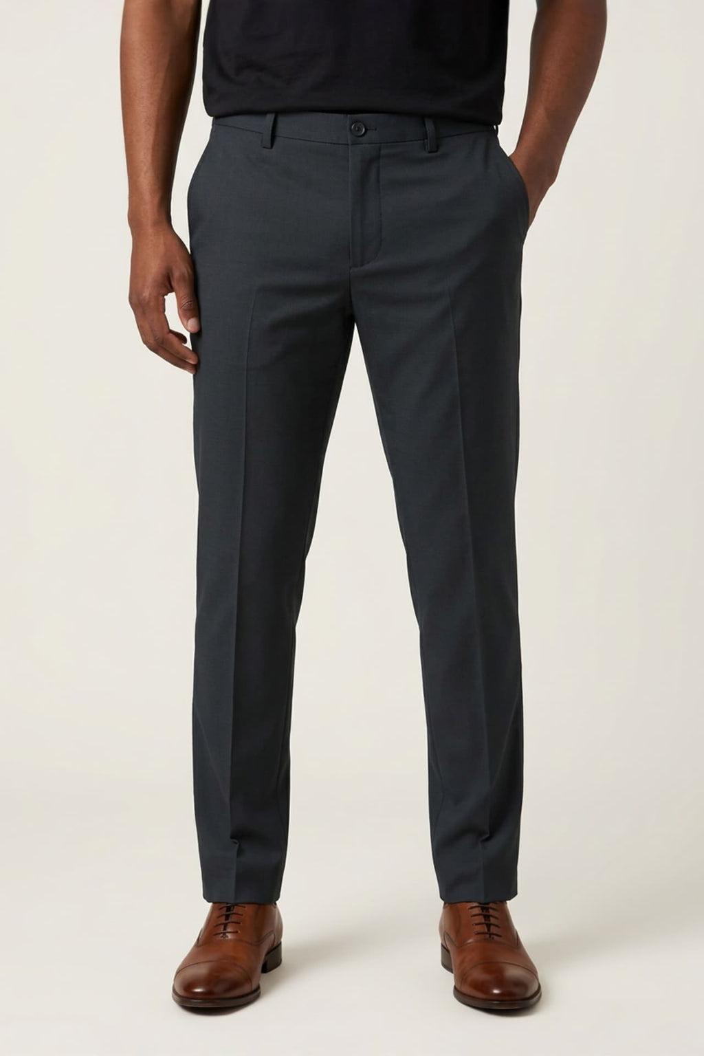 Lyocell Blend Twill Slim Fit Suit Pants