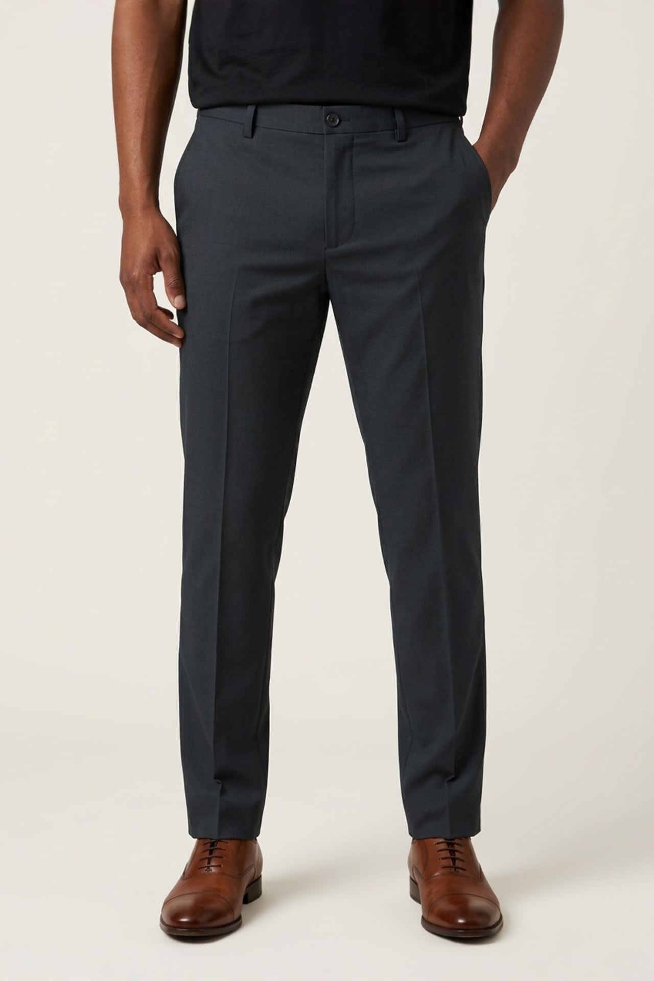 Lyocell Blend Twill Slim Fit Suit Pants