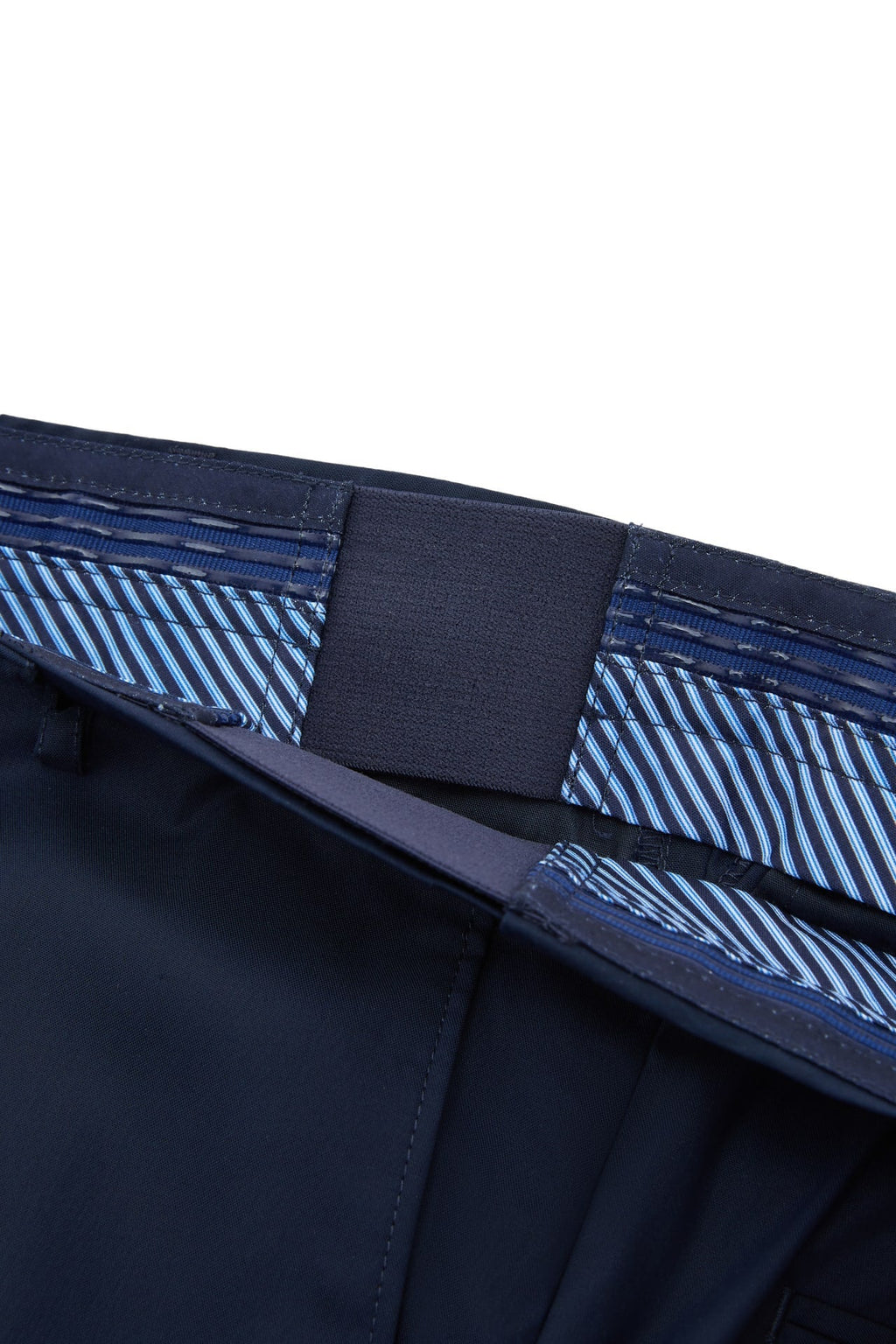 Lyocell Blend Twill Smart Fit Suit Pants With Elastic Waistband
