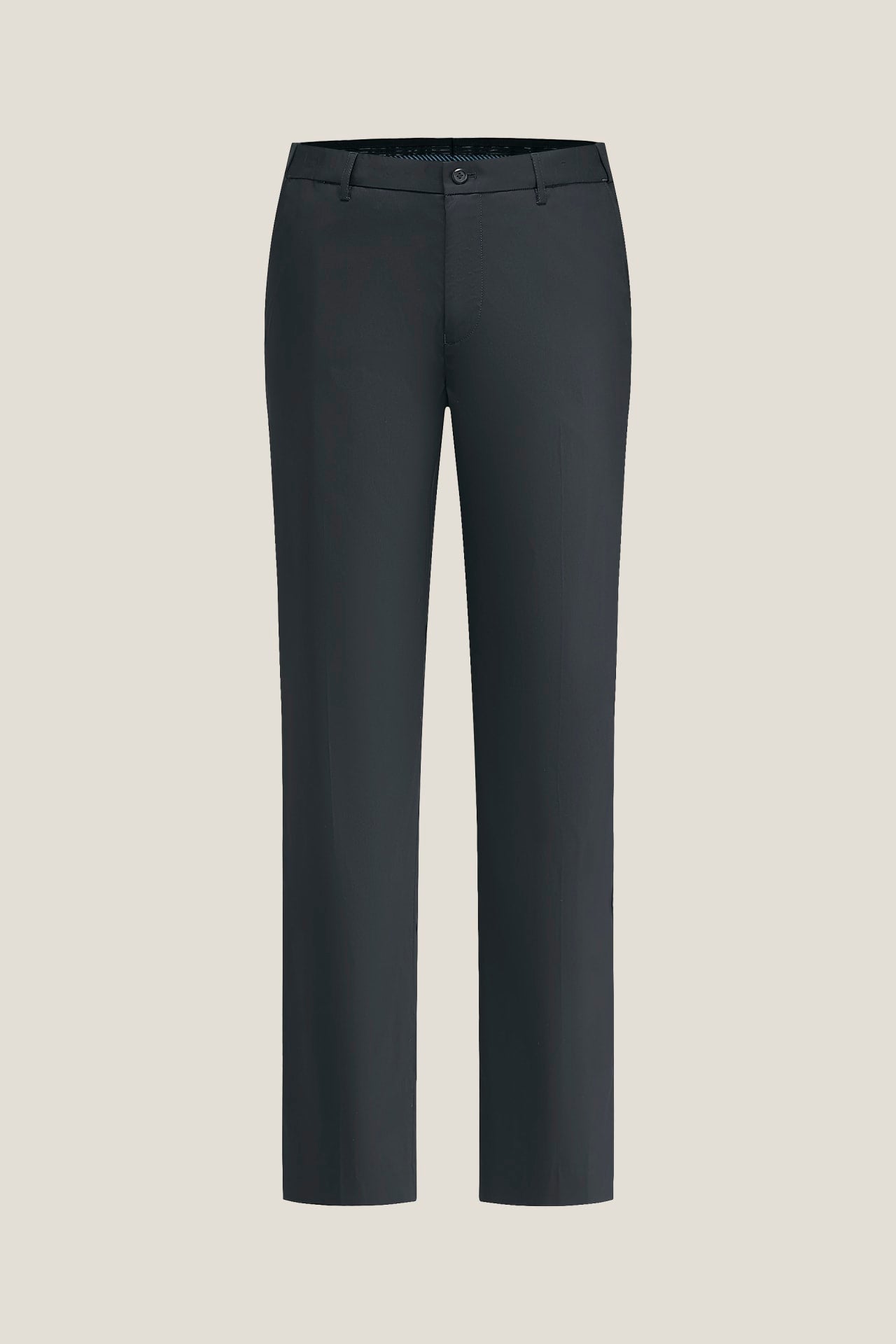 Lyocell Blend Twill Smart Fit Suit Pants With Elastic Waistband