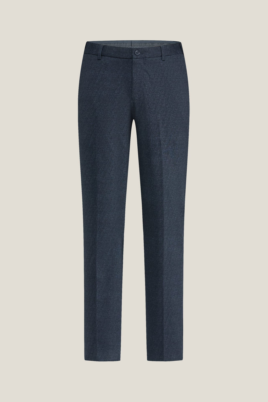 Anti-Bacterial Poly Blend Strecth Knit Print Smart Fit Suit Pants With Elastic Waistband