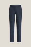Anti-Bacterial Poly Blend Strecth Knit Print Smart Fit Suit Pants With Elastic Waistband