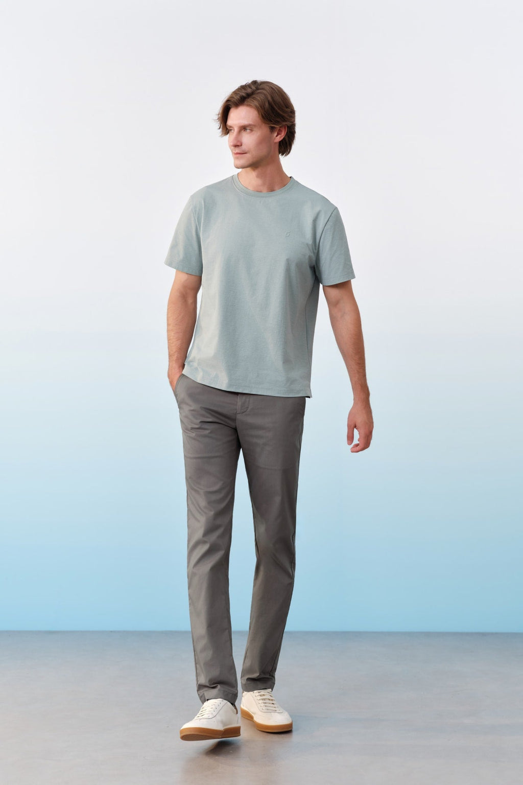 Cool Touch Cotton Blend Stretch Extra Slim Fit Casual Pants