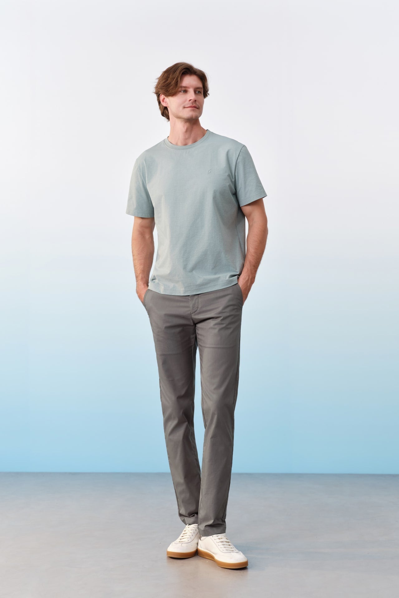 Cool Touch Cotton Blend Stretch Extra Slim Fit Casual Pants