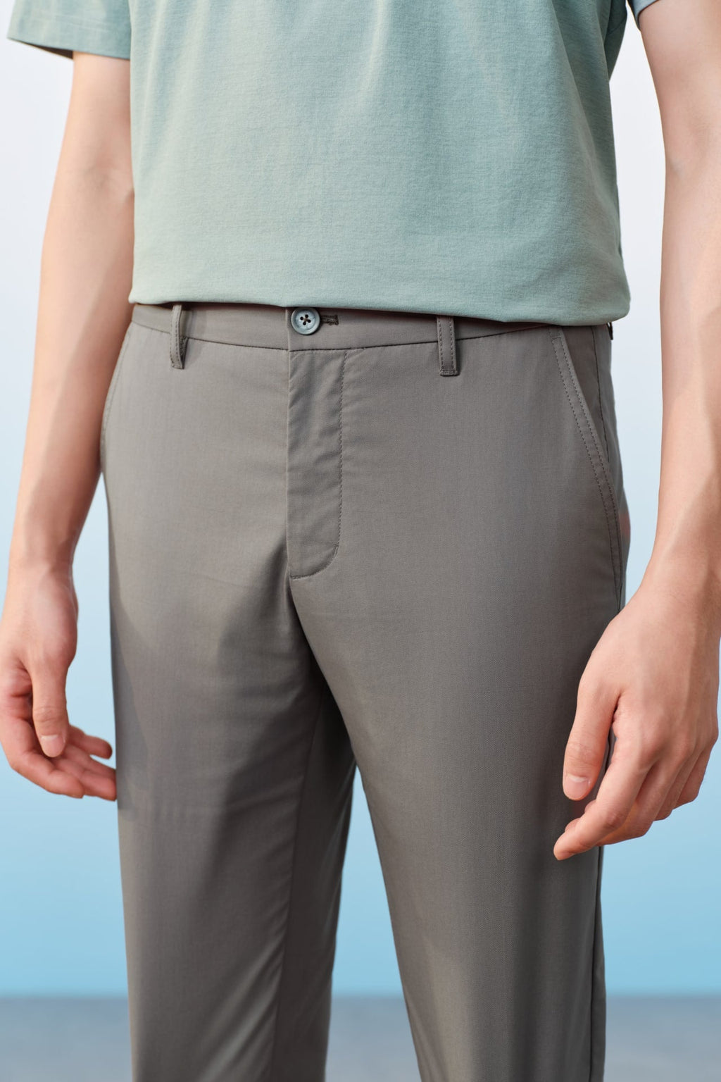 Cool Touch Cotton Blend Stretch Extra Slim Fit Casual Pants
