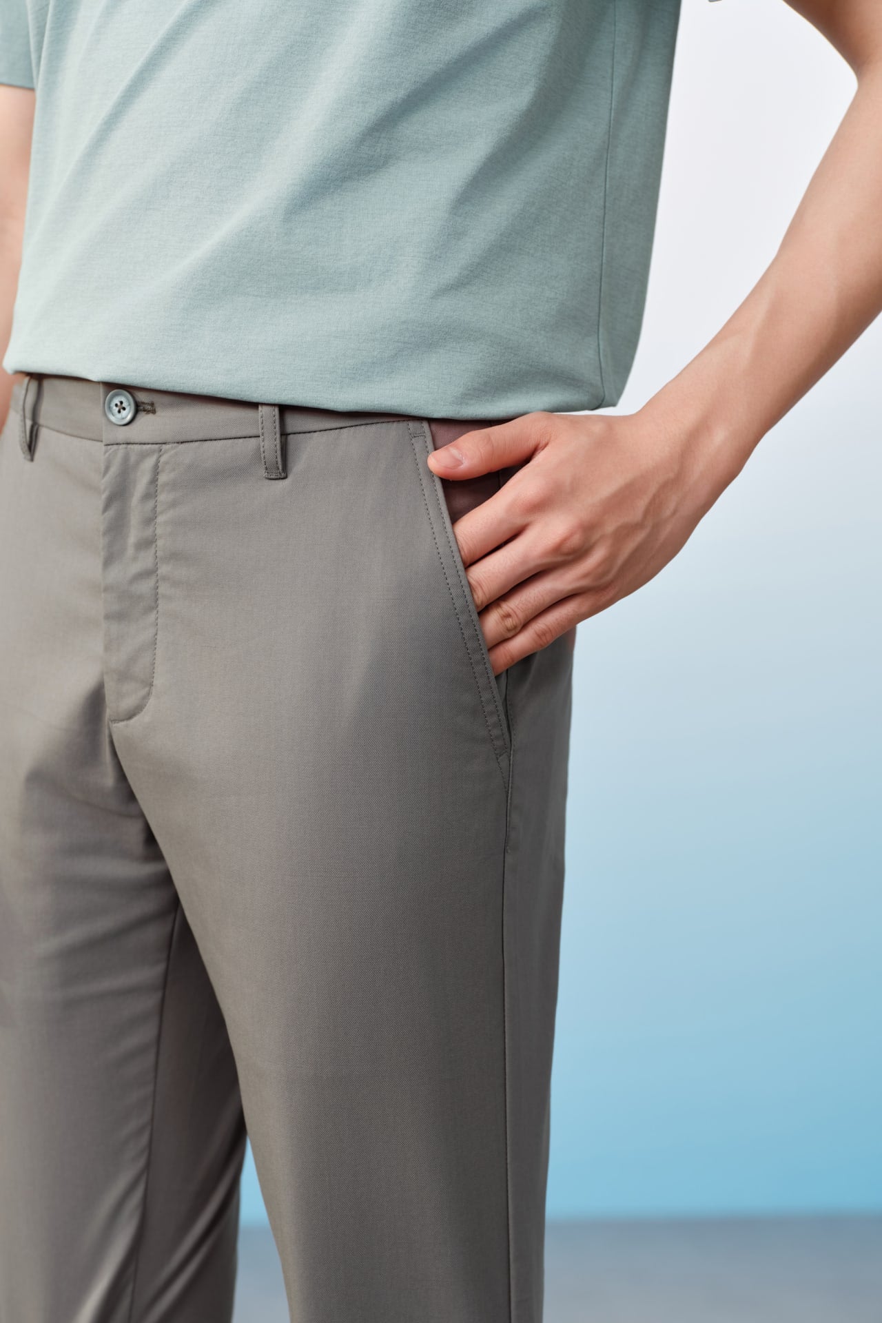 Cool Touch Cotton Blend Stretch Extra Slim Fit Casual Pants