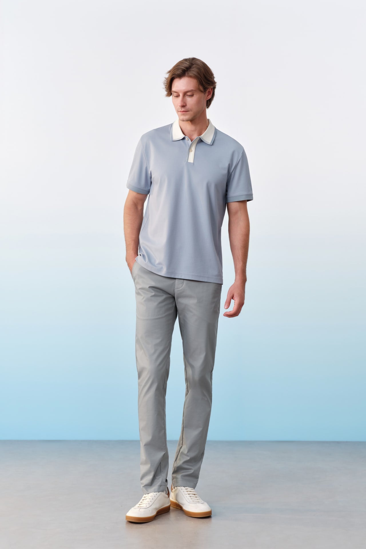 Cool Touch Cotton Blend Stretch Extra Slim Fit Casual Pants