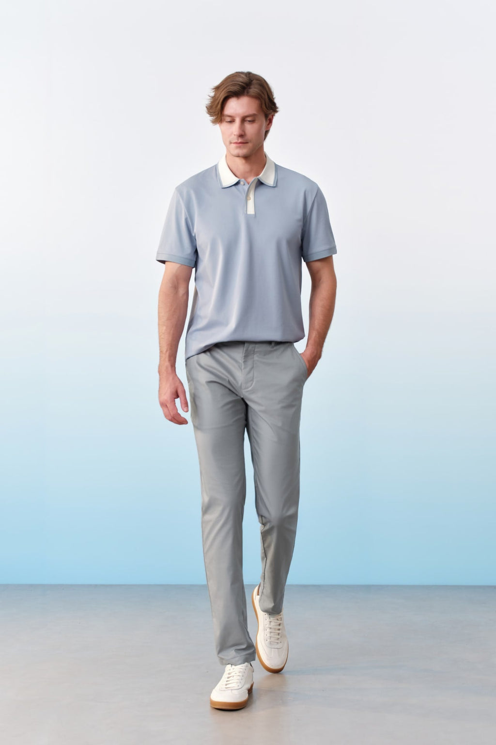 Cool Touch Cotton Blend Stretch Extra Slim Fit Casual Pants