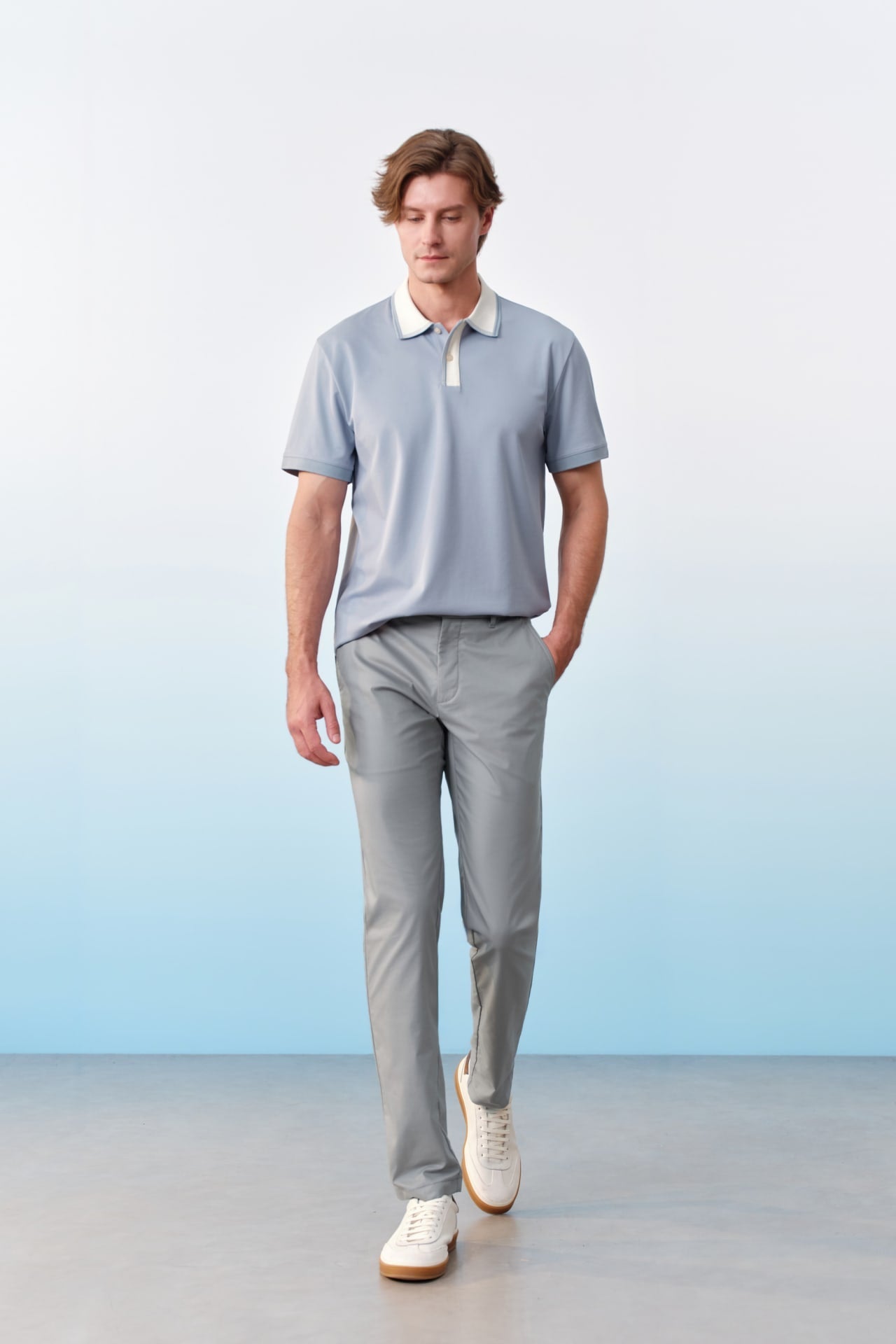 Cool Touch Cotton Blend Stretch Extra Slim Fit Casual Pants