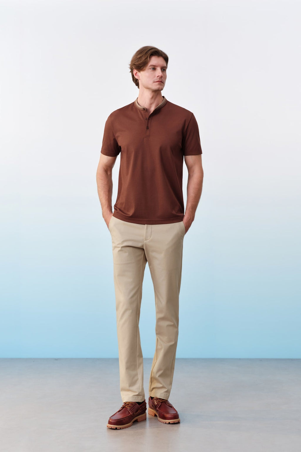 Stain Resistance Cotton Blend Stretch Twill Slim Tapered Fit Casual Pants