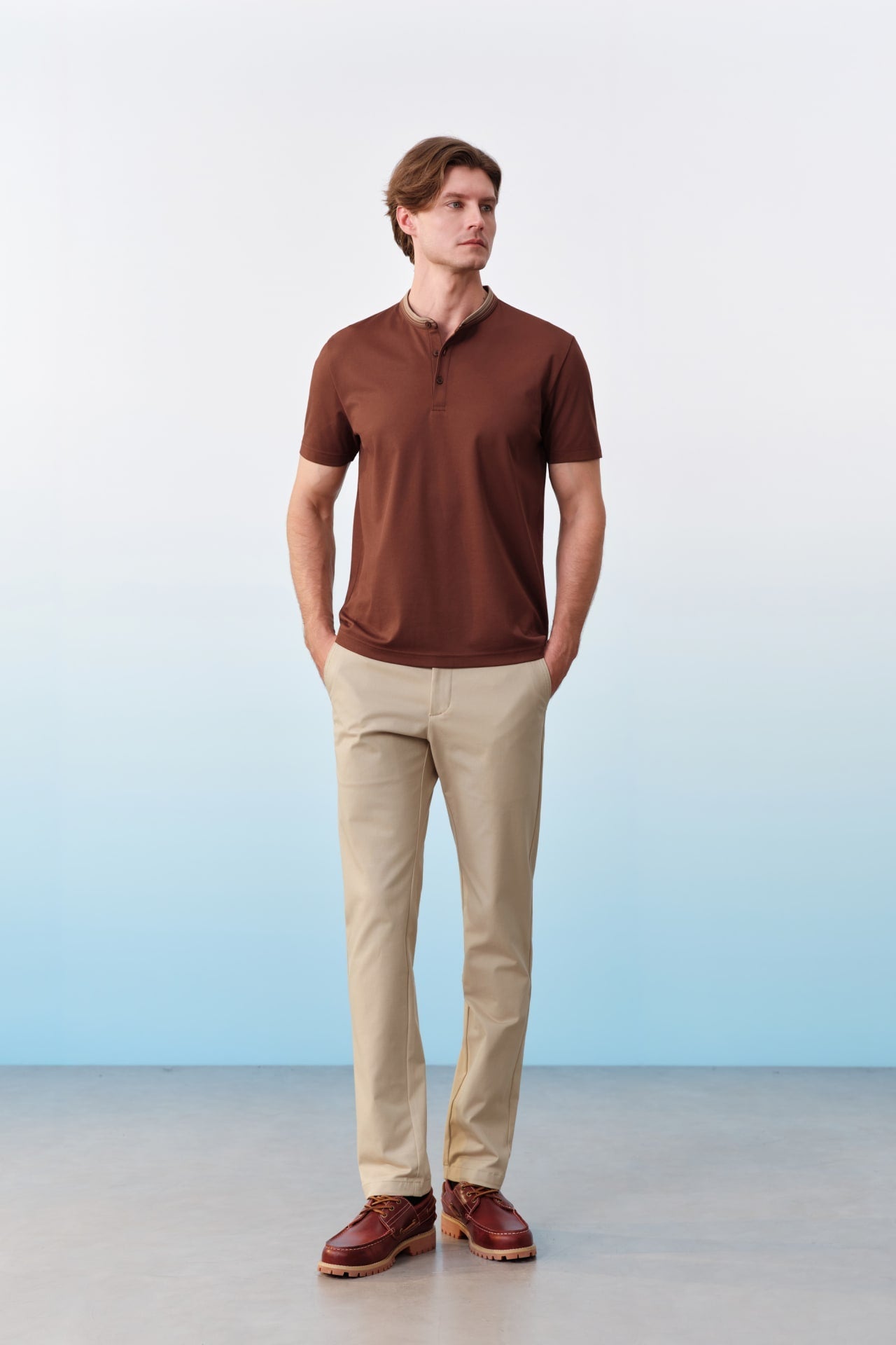 Stain Resistance Cotton Blend Stretch Twill Slim Tapered Fit Casual Pants
