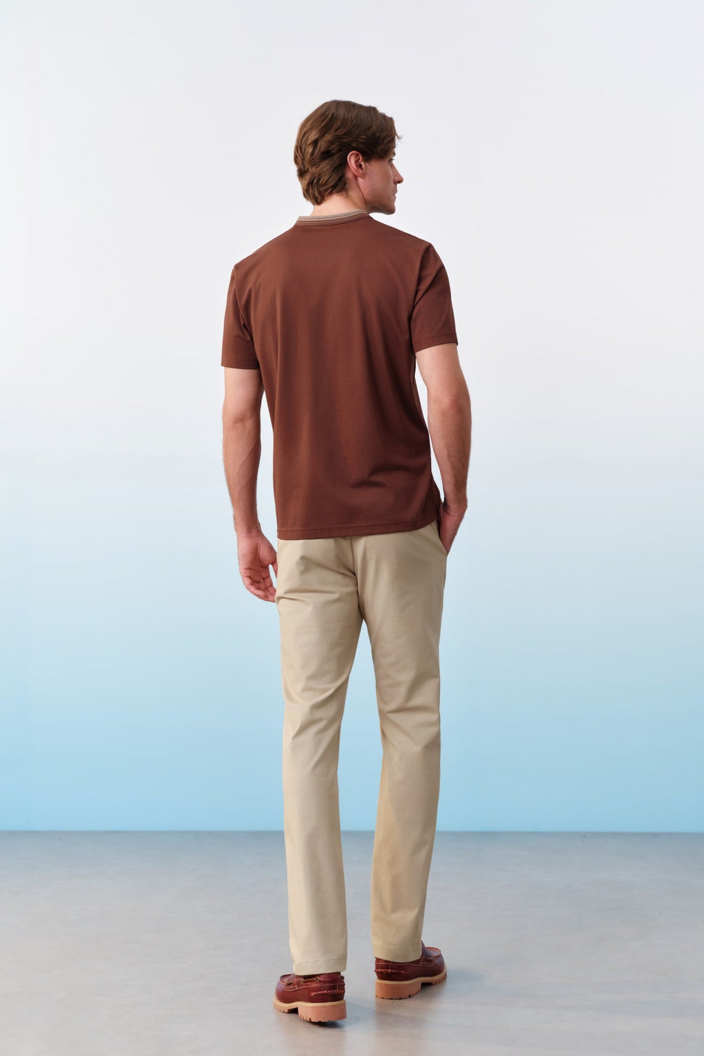 Stain Resistance Cotton Blend Stretch Twill Slim Tapered Fit Casual Pants